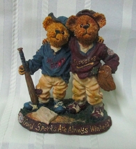 Boyds Bears Bearstones Great Game Little League Baseball Figurine 2001 - £7.04 GBP
