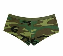 XL Womens Green BLANK WOODLAND CAMO BOOTY SHORTS Hunting Clothes Rothco ... - $171.13 MXN