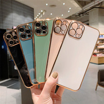 Luxury Solid Color Electroplating Mobile Phone Case All-inclusive Creati... - $14.25+