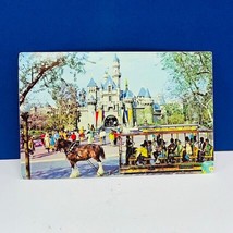 Disneyland vtg postcard Sleeping Beauty castle horse carriage disney post card  - £13.44 GBP