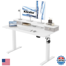 Klicelor 48 X23 Inch Electric Standing Desk Drawers Adjustable Height Sm... - $209.63