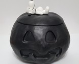 NEW RARE Pottery Barn Peanuts Snoopy Lidded Halloween Candy Bowl 7.5 QT - £179.81 GBP