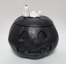 NEW RARE Pottery Barn Peanuts Snoopy Lidded Halloween Candy Bowl 7.5 QT - £183.41 GBP