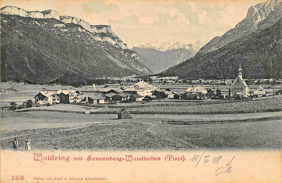Primary image for Waidring Tyrol Austria ~ Total View~ With Sonnenberg Wall Chains ~1908 Photo-...