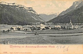 Waidring Tyrol Austria ~ Total View~ With Sonnenberg Wall Chains ~1908 Photo-... - £6.13 GBP