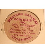 Vintage New York  Wooden Nickel Western Gateway 1973 - £3.90 GBP