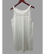Hanro Of Switzerland Nightgown White Lace Sleepwear Tunic Size Med - €38,91 EUR