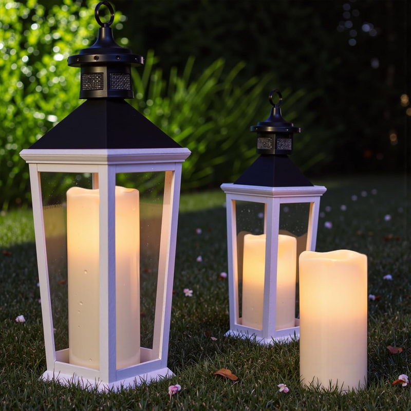 Eldnacele 8" 10" × 4" Large Waterproof Outdoor Flameless Candles Remote and Time Item image 4