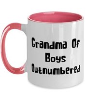 Epic Grandma, Grandma Of Boys Outnumbered, Love Mother&#39;s Day Two Tone 11oz Mug F - £15.54 GBP