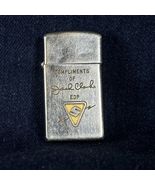 Vintage Zippo Slim Lighter 1963 Compliments Of Jack Clark Sylvania Logo - $19.12