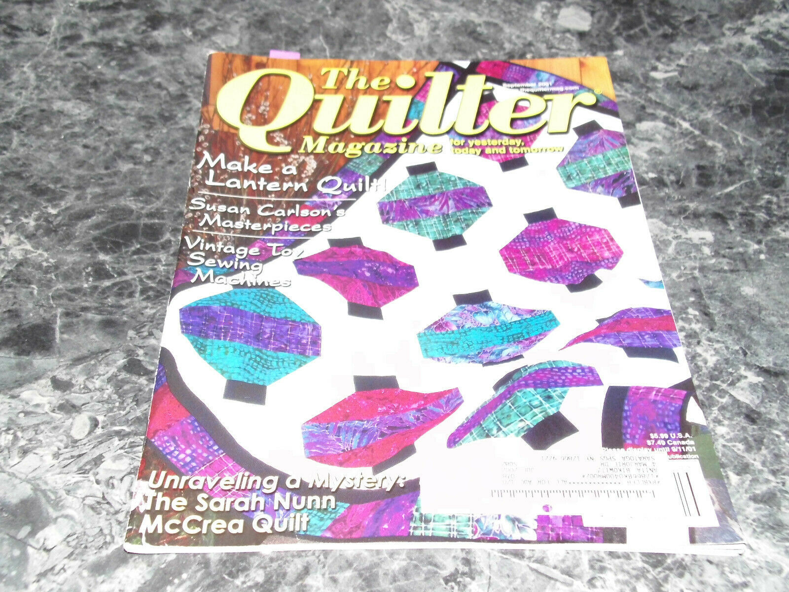The Quilter Magazine September 2001 Amish Basket - $2.99