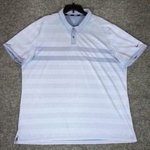 Nike Zonal Cooling Polo Shirt Men 2XL Blue Striped Short Sleeve Performa... - £20.50 GBP