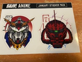 Gundam Robots Decal Sticker Bam Anime Box Exclusive 5.75&quot; x 4&quot; Set of 2 - £7.46 GBP