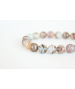 8mm Botswana Agate Bracelet  Agate Bracelet Womens Beaded Bracelet Brace... - $26.00