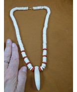 G159-400 2-3/8&quot; GATOR Alligator T**th white water buffalo red pearl 22&quot; ... - $1,297.05 MXN