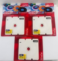 3 Packs of 25 (75 Total) Imation CD/DVD labels - $259.50 MXN