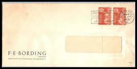 1954 DENMARK Ad COVER - F E Bording, Copenhagen A7 - $2.96