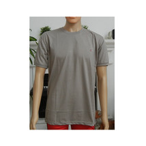  Cotton T-Shirt for Men   Round Neck Short Sleeve - Taupe - $16.06