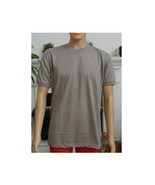  Cotton T-Shirt for Men   Round Neck Short Sleeve - Taupe - $305.25 MXN