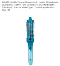 Calista Fauxblo Thermal Brush 1.77&quot; Airless Blowout Ombre Gem Emerald - $34.53