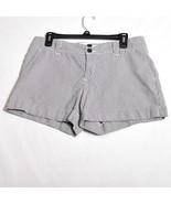 Tommy Hilfiger Women&#39;s Blue/White Flat Front Casual Striped Shorts Size 8 - $423.29 MXN