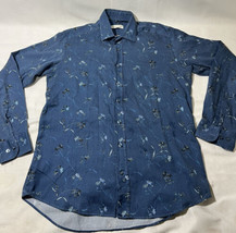 ETRO Women&#39;s Button Down Shirt Floral Blue Size 41 - £39.50 GBP