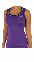 Adidias Womens Shirt Size M Medium Purple Sleeveless Tank Ruched Sides Athletic - £13.08 GBP