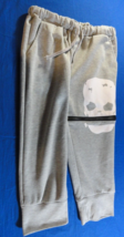 ALLEGRA K SKULL GRAY WHITE KNEE ZIPPER DRAWSTRING SWEATPANTS WOMENS 32X19 - $19.12