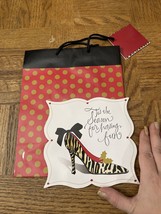 Tis The Season For Having Fun Leopard Christmas Gift Bag - $9.78