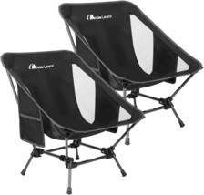 Camping Chairs, 2 Pack Portable Folding Chairs, Ultralight Camp Chair with Carry - £62.34 GBP