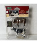 Lemax 12512 G Feeding Cow &amp; Bull Poly Resin Figures Brand New In Package - £8.53 GBP