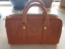 MARIO VALENTINO SMALL BROWN LEATHER HAND BAG - AUTHENTIC - $295.00