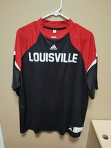 New Adidas Men’s Louisville Cardinals Short Sleeve Shooting Shirt Large Z27308 - £15.17 GBP