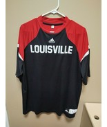 New Adidas Men’s Louisville Cardinals Short Sleeve Shooting Shirt Large ... - £15.18 GBP