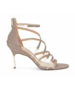 Imagine Vince Camuto Heels Womens 10 M Gold Metallic Roselle Clear Strap... - $54.31 CAD