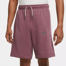 Nike Men&#39;s Sportswear Sport Essentials Semi-Brushed Shorts in Mulberry-Large - £23.72 GBP