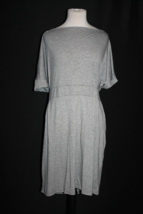 Haute Edition Women&#39;s Short Sleeve Dress Back Tie Jersey Knit Gray Size ... - £17.77 GBP