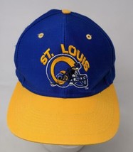 Rams St Louis Hat Vintage 90&#39;s Logo 7 Snapback Baseball Cap Los Angeles LA NFL - £15.81 GBP