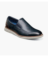 Nunn Bush Chase Casual Moc Toe Slip-On Walking Shoes Navy Multi 85106-492 - $127.32 CAD