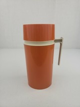 Vintage Orange King Seeley Insulated Travel Thermos 1 Pint Size Model 7202 - £11.99 GBP