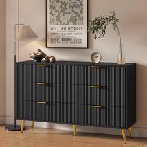 6 Drawer Dresser with Fluted Panel for Bedroom - £227.03 GBP