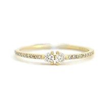 Authenticity Guarantee 
Twin Two-Stone Toi Et Moi Diamond Ring 14K Yellow Gol... - £635.48 GBP