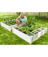 Vita 4&#39;x4&#39;x11&quot; Modular Vinyl Garden with Planting Grid, 2-pack - $146.65