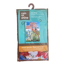 American Journey Bike Flowers Birds Garden Flag 12.5&quot; X 18&quot; Rain or Shin... - £7.84 GBP