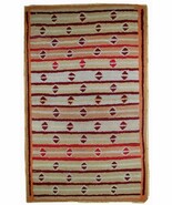 Handmade antique American hooked rug 3,2&#39; x 5,3&#39; (97cm x 161cm) 1890s - ... - $9,914.44 MXN