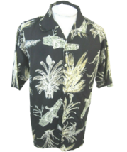 DANIEL DAVID Men Hawaiian ALOHA shirt pit to pit 25.5 XL camp luau floral tiki - £11.24 GBP