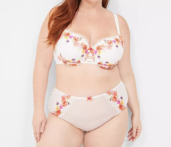 Lane Bryant Cacique Lace Mid Waist Cheeky Panties Se Xy White Floral Plus 14/16 - £14.89 GBP