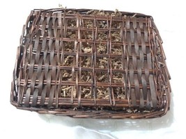 Wicker Gift Basket with Lid and Packaging Rectangle Dark Brown - £9.38 GBP