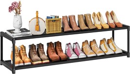 Long Shoe Rack Organizer 2 Tier Shoes Rack Storage Organizer For Closet, 13Pairs - £28.96 GBP