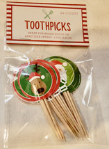 Toothpicks Christmas For Cupcakes Bake Goods 24pc Appetizer Spears 3&quot;x11... - $1.00